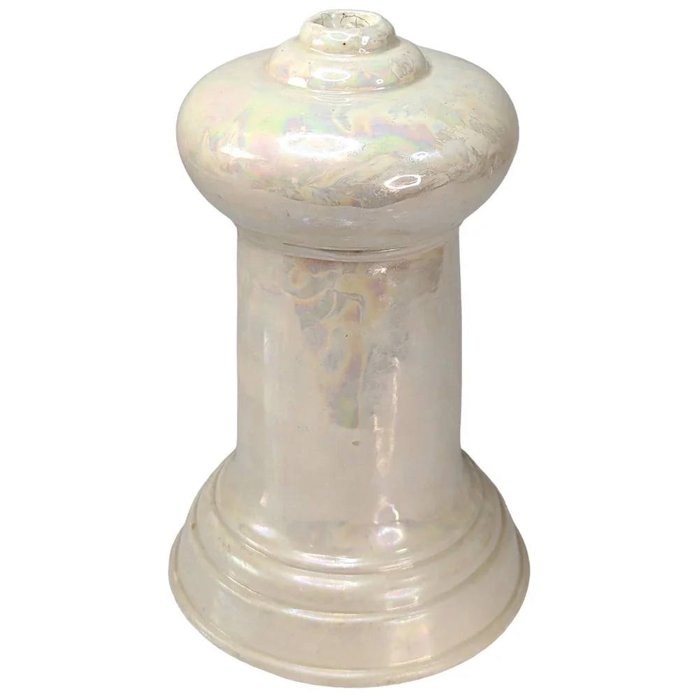 Handmade Ceramic Statement Tapered Candle Holder Iridescent Modern Column 10